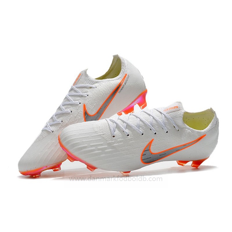 Nike Mercurial Vapor 12 Elite FG Damer – Hvid Orange